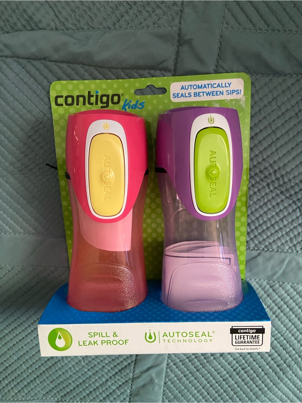 Contigo Autoseal Trekker Kids Water Bottles, 14 oz., 2-Pack, NEW